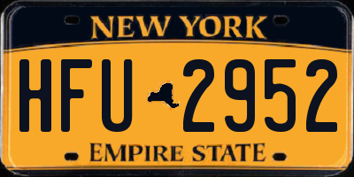NY license plate HFU2952