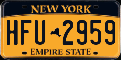 NY license plate HFU2959