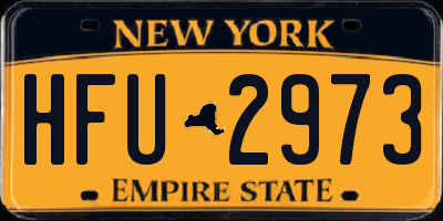 NY license plate HFU2973