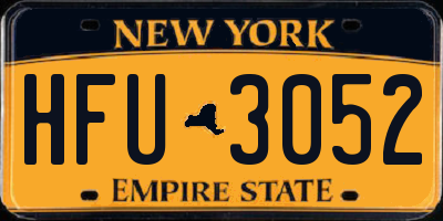 NY license plate HFU3052