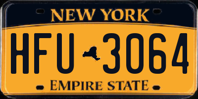 NY license plate HFU3064