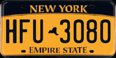 NY license plate HFU3080