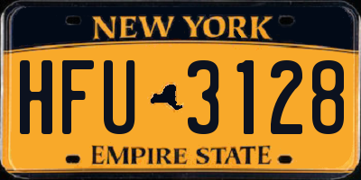 NY license plate HFU3128