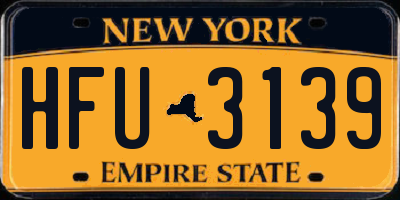 NY license plate HFU3139