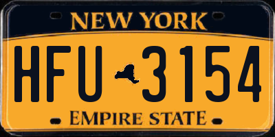 NY license plate HFU3154