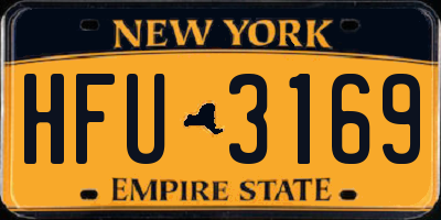 NY license plate HFU3169