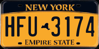 NY license plate HFU3174
