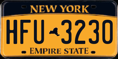 NY license plate HFU3230