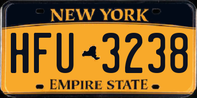 NY license plate HFU3238