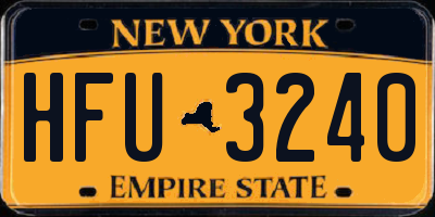 NY license plate HFU3240