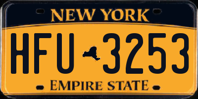 NY license plate HFU3253