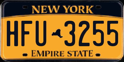 NY license plate HFU3255