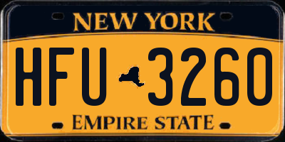 NY license plate HFU3260