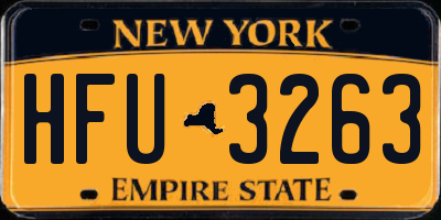 NY license plate HFU3263
