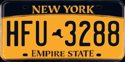 NY license plate HFU3288