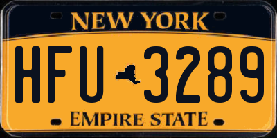 NY license plate HFU3289