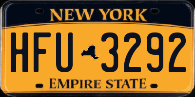 NY license plate HFU3292