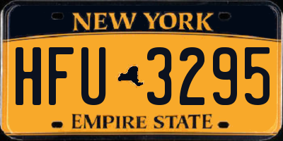NY license plate HFU3295