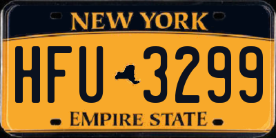 NY license plate HFU3299