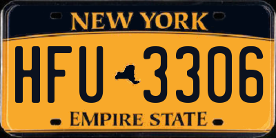 NY license plate HFU3306
