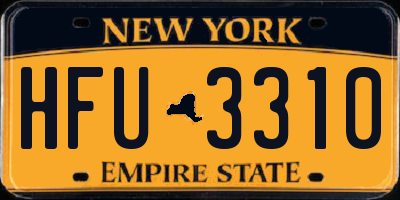 NY license plate HFU3310