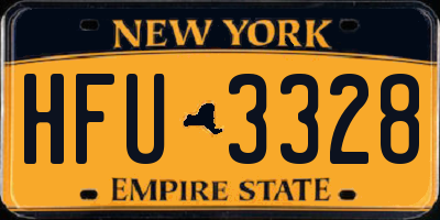 NY license plate HFU3328