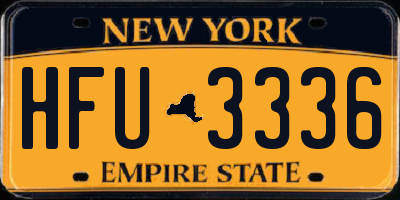 NY license plate HFU3336