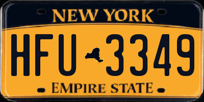 NY license plate HFU3349