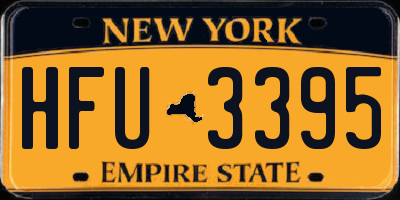NY license plate HFU3395
