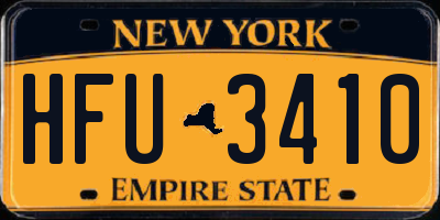 NY license plate HFU3410