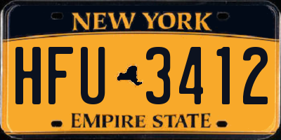 NY license plate HFU3412