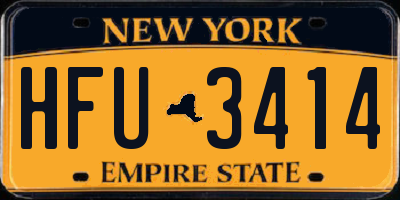 NY license plate HFU3414