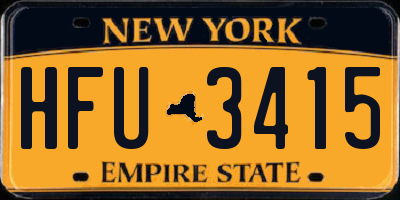 NY license plate HFU3415