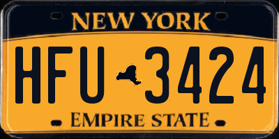 NY license plate HFU3424