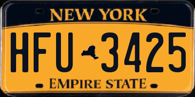 NY license plate HFU3425