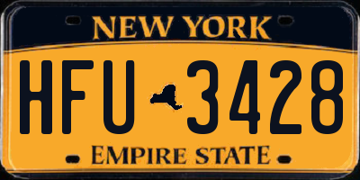 NY license plate HFU3428