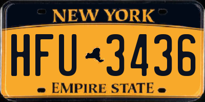 NY license plate HFU3436