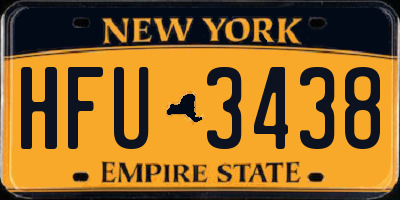 NY license plate HFU3438