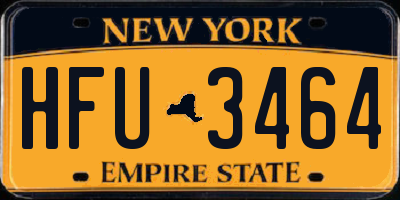 NY license plate HFU3464
