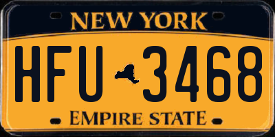 NY license plate HFU3468