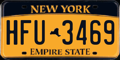 NY license plate HFU3469