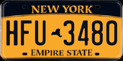 NY license plate HFU3480