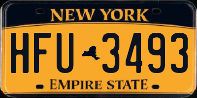 NY license plate HFU3493