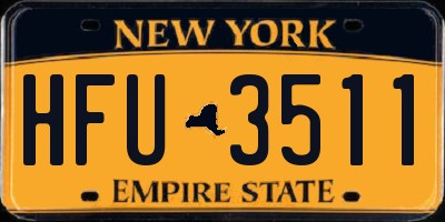 NY license plate HFU3511