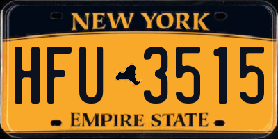 NY license plate HFU3515