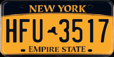 NY license plate HFU3517