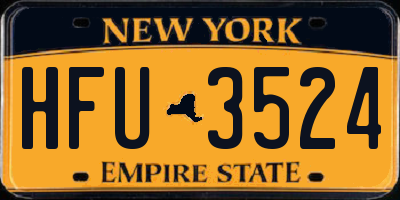 NY license plate HFU3524
