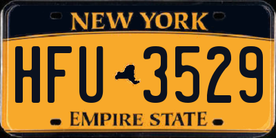 NY license plate HFU3529