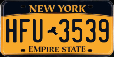 NY license plate HFU3539