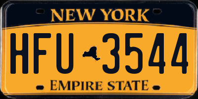NY license plate HFU3544